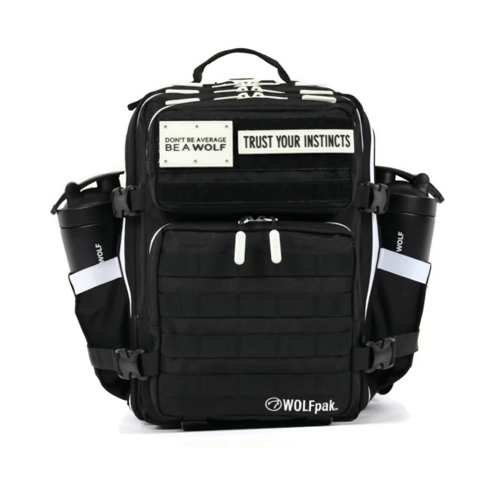 25L BACKPACK ALPHA BLACK WITH WHITE ACCENTS NWT